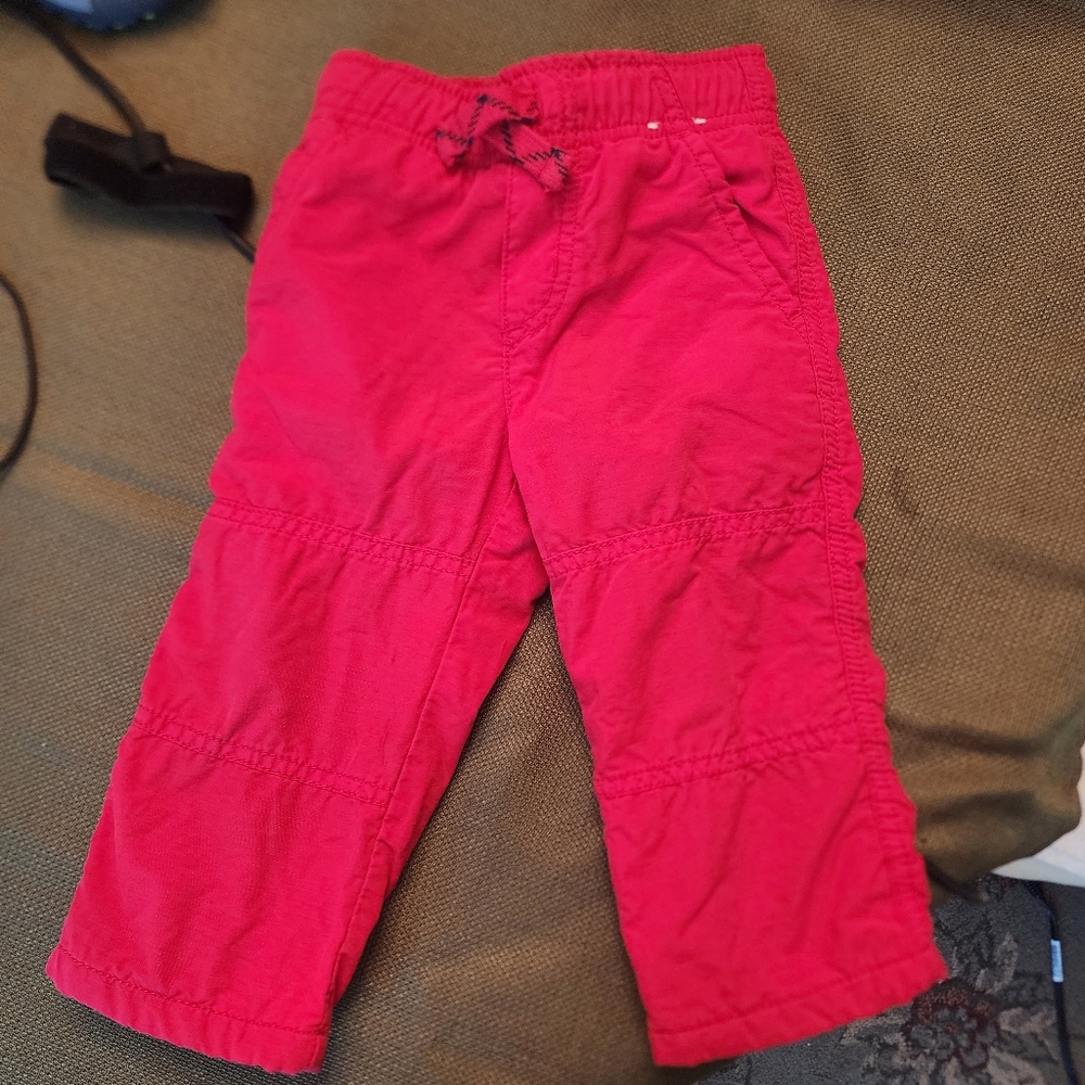 Gymboree sz 12-18 months red fleece-lined pants